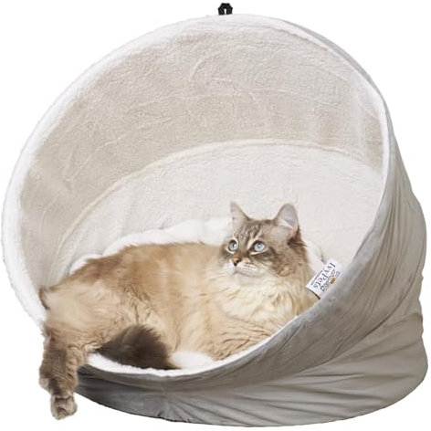 IvyPets Cats Bed, cat home, cat plush bed for indoor, large cat bed, raised cat bed, pet cushion Ø(55cm)