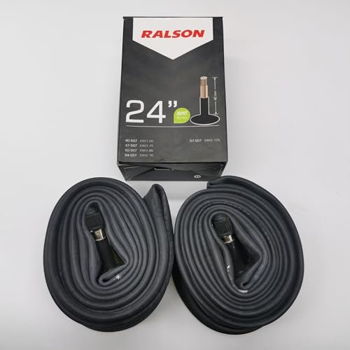 Ralson 2X Schlauch 24 Zoll | AV Ventil 35mm | 20x1.75/2.125 | ETRTO: 40 bis 57-507 | Fahrrad MTB BMX Schläuche