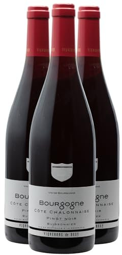 Bourgogne Côte Chalonnaise Pinot Noir - Rouge 2022 - Cave des vignerons de Buxy - Vin Rouge de Bourgogne (3x75cl)
