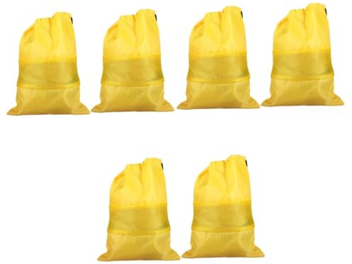 SHERCHPRY 6 STK Bananen-Aufbewahrungstasche Doppelte Glasschale Gemüsebeutel Mit Kordelzug Taschen Für Gemüseprodukte Fruchtschutzpaket Tasche Mit Kordelzug Organisch Reisen Produktbeutel