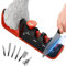Messerschleifer – 4-in-1Manuelle Messerschärfer mit Scherenschleifer,6 Stufen Verstellbar Knife Sharpener und Messerschärfer Profi für Restaurieren, Polieren, Messer (Rot)
