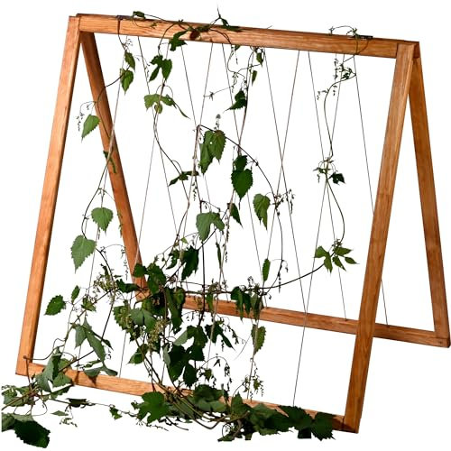 dobar® Rankhilfen-Aufsatz Gurken für Hochbeet Kubus 2.0 - Rankhilfe für den Garten - 78 x 58 x 78 cm - Braun