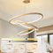 WayLuoung Holz LED Kronleuchter, Deckenleuchte, Dimmbare 3 Ring Holzleuchte, Verstellbare Kreis Pendelleuchte Kücheninsel Esszimmer Wohnzimmer Foyer Zum Aufhängen 【20+40+60cm】