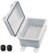 YETLEBOX Waterproof Electrical Box Dustproof Junction Box Weatherproof IP67 ABS Plastic Enclosure Switch Router Project Box with Mounting Plate with Wall Bracket 2 Cable Glands Grey 5.9x3.9x2.8