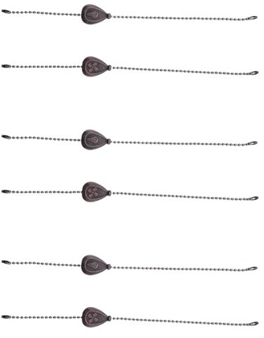 Qhpnunhq 6-teiliges Set aus Bronze mit Reißverschluss für Deckenventilator, Deko-Anhänger mit Schieber, Beleuchtung und Kugelventilator