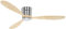 CasaFan Deckenventilator 313287W mit WLAN, ECO PLANO WOOD BN-NT