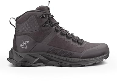 RevolutionRace Herren Phantom Trail Mid Waterproof Hiking Boots, Wasserdicht Wanderschuhe Herren für alle Outdoor-Aktivitäten, Blackout, 43