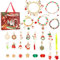 Adventskalender 2024 Kinder Mädchen, Weihnachtskalender Schmuck Teenager Mädchen, 24 Tage Adventskalender Armband Charms Basteln Kit Weihnachten Geschenk für Frauen Damen Kinder 6 7 8 9 10 11 12 Jahre