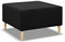 Mebligo - Puff Hocker BLANK, Fußhocker für Sessel, Couch Hocker, Sofa Hocker, Sitzhocker, Hocker Wohnzimmer, Bequemer Hocker als Auflage, Sitzpuff, Beine und Tisch - 71x71x40cm Schwarz