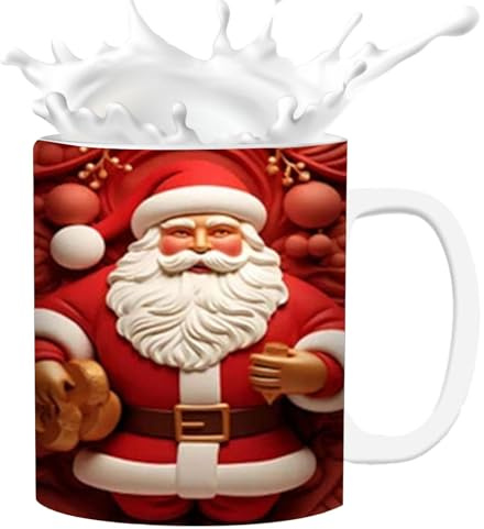 Weihnachtsbecher aus Keramik | 350 ml -Porzellan-Teegetränkebecher Getränkebecher | Weihnachtspartyzubehör für Schulen, Büros, Wohnheime, Häuser