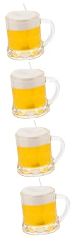 VICASKY Bierglas Kerze 4 Stück Bierkrugkerzen Für Hochzeiten Weingläser Duftkerzen Große Mengen Ätherischer Ölkerzen Duftende Votivkerzen Große Mengen Weingläser Mini Probiergläser Herrenkerzen