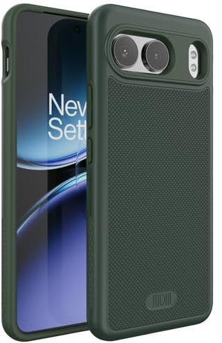 TUDIA MergeGrip Coque Compatible avec OnePlus Nord 4 5G, [Double Couche] Résistante Aux Chocs Fine de Qualité Militaire Antidérapante Robuste (Vert Pin)