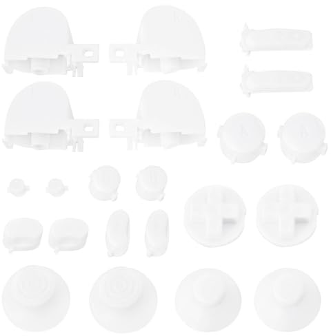 SG Store 2 Sätze Controller-Tasten Ersatz-Kunststofftasten für Den Spielekonsolen-Controller Kompatibel mit Nintendo Gamecube NGC (Weiß)