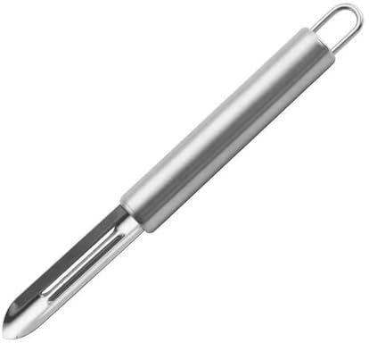 Premium Stainless Steel Vegetable Peeler - 7.5-Inch Ergonomic Potato Slicer & Julienne Cutter with Straight Blade for Kitchen, Effortless Peeling & Shaving