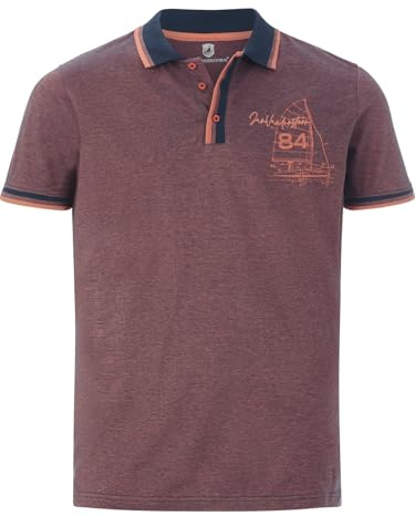 Jan Vanderstorm Herren Poloshirt Herfinn Orange, 7XL (XXXXXXXL) - 80/82