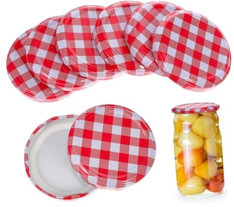 STOBAZA 40Pcs Jam Jar Lids, 2.28 Inch Regular Mouth Mason Jar Lids, Iron Airtight Seals Screw Canning Bottle Replacement Covers for Preserving Appetizer Sauces and Spices