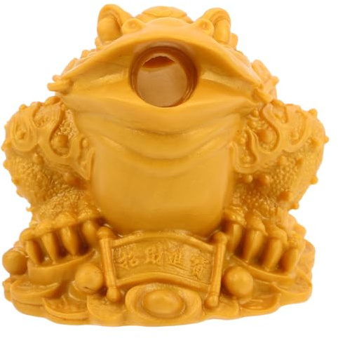 VALICLUD Goldener Froschbrunnen aus Kunststoff mit Stabilem Wasserstrahl und Elegantem Design für Teetisch und Gartendekoration als Glücksbringer und Dekofigur
