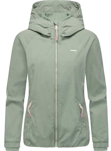 Ragwear Damen leichte Übergangsjacke kurze Blouson-Jacke mit Kapuze Dizzie A YOUMODO XS-5XL