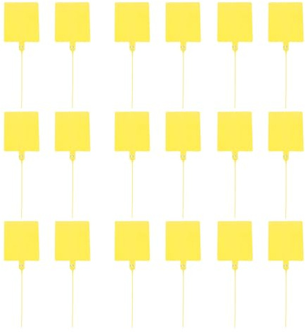 UTHCLO Etiquetas de Cable de Plástico Bridas Integradas Color Amarillo Tamaño Estándar Pack de 100 Unidades para Identificación y Fijación en Logística Oficinas y Talleres