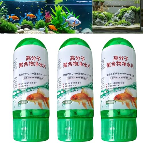 3 * 35Pcs Powerful Aquarium Water Purification Tablets,Fish Tank Water Purification Tablets,Water Quality Purification Tablet,Aquarium Algae Remover,Portable Aquarium Water Treatment,Safe for Fish