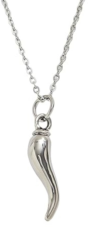 TQHGM Accessorie Sterling Silver Colorful Italian Horn for Women Men, Italian Horn Charm, Chili Pepper, Italian Pepper for Birthday