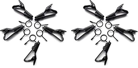 Gissroys 5 Pieces/Set Crocodile Metal Microphone Clip Lavalier Bag Lapel Tie Clamp Iron Portable Headphone Microphone Clips for T Shirt Collar