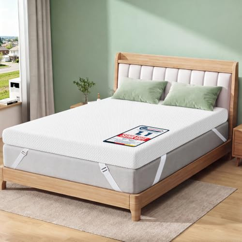 Zorvi Matratzen Topper 160x200cm H3/H4, 10 cm Gel Memory Schaum, Öko-TEX Zertifiziert, Atmungsaktiv und Waschbar, rutschfest für Boxspringbett und Schlafsofa