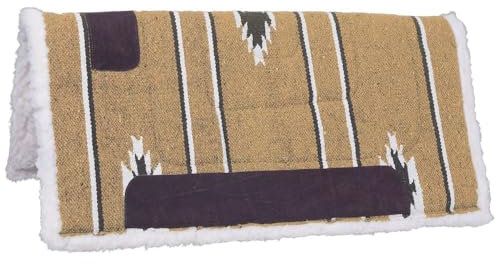 Tough 1 Quadratische Schabracke/Fleece-Unterseite, Taupe/Schwarz/Creme, 30 x 30 cm