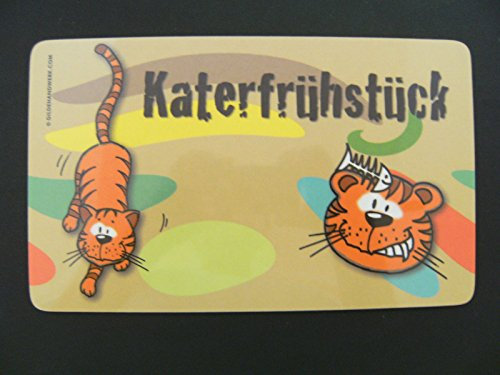 GILDE Handwerk Frühstücksbrettchen Katerfrühstück