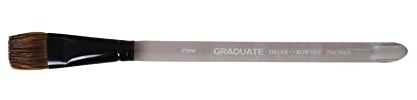 Daler-Rowney Graduate Watercolour Brush, Pony & Synthetic Blend, Short Handle, Flat Wash, 3/4in