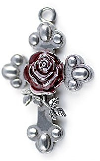 MaryBoutik Pendentif Croix Rose-Croix (Fabrication Française)