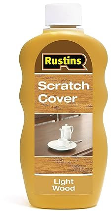 Rustins Scratch Cover Light – Conceal Surface Scratches on Light-Toned Wood Furniture -Easy-to-Use Liquid Polish for Restoring and Protecting Wooden Surfaces -300ml