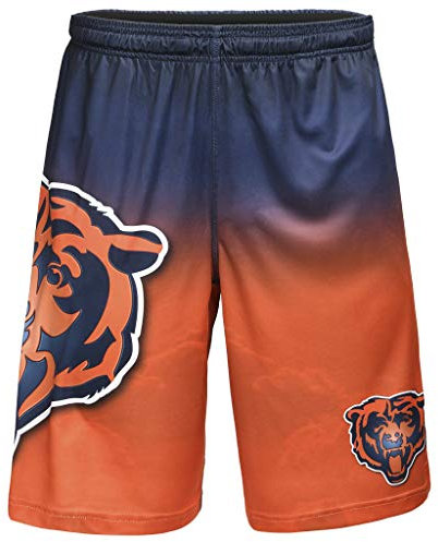 NFL Football Team Logo Herren Gradient Big Logo Training Shorts, Chicago Bears