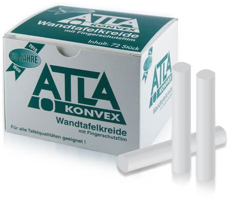 Tafelkreide hochweiß, 72 Stangen - Schulkreide Wandtafelkreide Schulkreide
