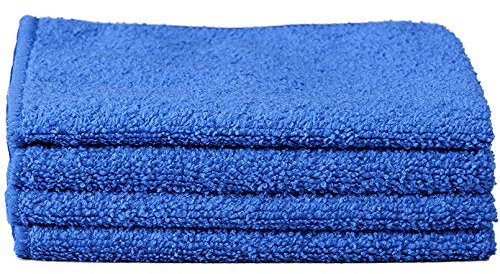 Unger All-Purpose Streak-Free Microfiber Cloths, 4 Pack - 12” x 12” Wet & Dry Cleaning Towels for Kitchen, Furniture, Appliances, Electronics & Glass, Reusable Cleaning Supplies