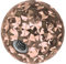 PIERCINGLINE Universelle Schraubkugel KRISTALLE + EPOXY Piercing Aufsätze Kugel Ersatz Pfirsich 6 x 1,6 mm