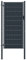 vidaXL Zauntor Gartentür Gartentor Zauntür Hoftor Hoftür Pforte Gartenpforte Einfahrtstor Gartenzaun Tor Tür PVC und Stahl 100x204 cm Anthrazit