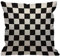 HGOD DESIGNS Kissenbezug mit Schachbrettmuster, abstraktes abwechselndes Karomuster, für Herren/Damen, Wohnzimmer, Schlafzimmer, Sofa, Stuhl, 45 x 45 cm, Schwarz und Weiß