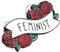 Feminismus Brosche Pin Legierung Rose Feminist Buchstabe Brosche Emaille Brosche Ruth Bader Ginsburg Brosche Metall Abzeichen Brustnadeln für Jeans Tasche Hut Hemd Kragen