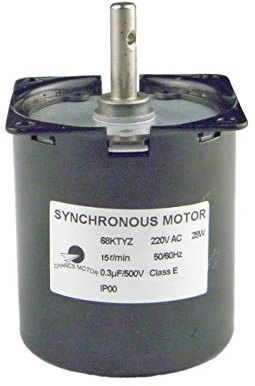 CHANCS 68KTYZ Moteur électrique Barbecue Couple élevé 220V AC 15r/min Couple 22Kgf.cm Engrenage métallique pour table tournante de rôtisserie