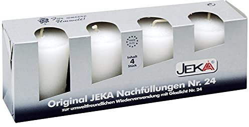 Jeka-Nachfüllung Nr. 24, 4er, Nachfüller für Grabkerzen, Ebersbacher Kerzen