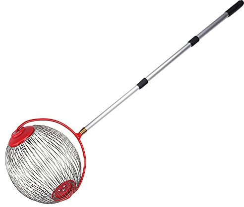 CLQ Recolector De Nueces Rodantes Recogedor De Bolas Recolector De Tuercas Ajustable De Acero Recolección Ajustable Nueces Nueces Nueces Manzanas De Cangrejo