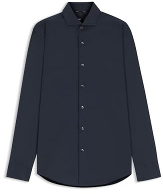 BOSS Herren P-HANK-spread-C1-222 Slim-Fit Hemd aus italienischem Stretch-Funktionsgewebe mit Jersey-Struktur