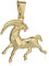 NKlaus Kettenanhänger klein Steinbock 333 Gelb Gold 8 Kt poliert Amulett für Halskette 4060