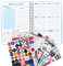 GEBETTER Agenda Planificador Semanal A5 Sin Fecha + 497 Pegatinas, Cuaderno Organizador Semanal Espiral, Weekly Planner, Lista de Tareas Planificación Productividad Vida Trabajo Estudio (Azul)