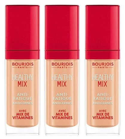 3 x Bourjois Healthy Mix Anti Fatigue Concealer 7.8ml - 53.5 Dark Beige