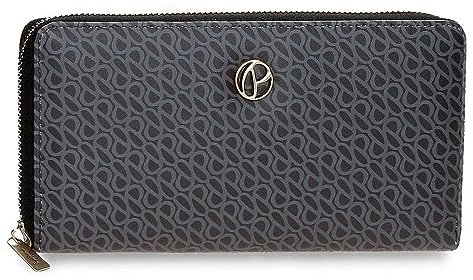 Pepe Jeans Megan, Portafogli, Portafogli, Portafogli, Portafogli di Diverse dimensioni, Rosa, Nero e Cammello, Realizzato in Ecopelle., Nero, Taglia unica, Portafoglio Megan