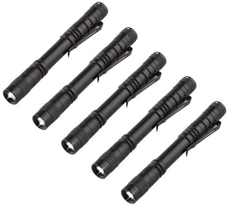 POCKETMAN Mini Taschenlampe mit Clip LED 500 Lumen Pen Taschenlampe (5 Packung)