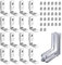 DMJJSD T-Nut Innenwinkel 16Stück 2020 M5 Eckverbinder mit 36 Schrauben Aluprofile Verbinder Nut 6 T Slot 90° L-Form Klammern Inneneckverbinder Profilverbinder Zinklegierung für Aluminiumprofil 20Serie