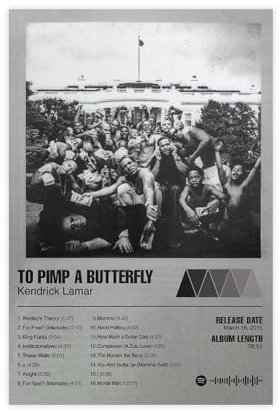 BSapp Kendrick Lamar Poster To Pimp A Butterfly, 1 Leinwand-Poster, Schlafzimmer, Dekoration, Sport, Landschaft, Büro, Raumdekoration, Geschenk, 30 x 45 cm